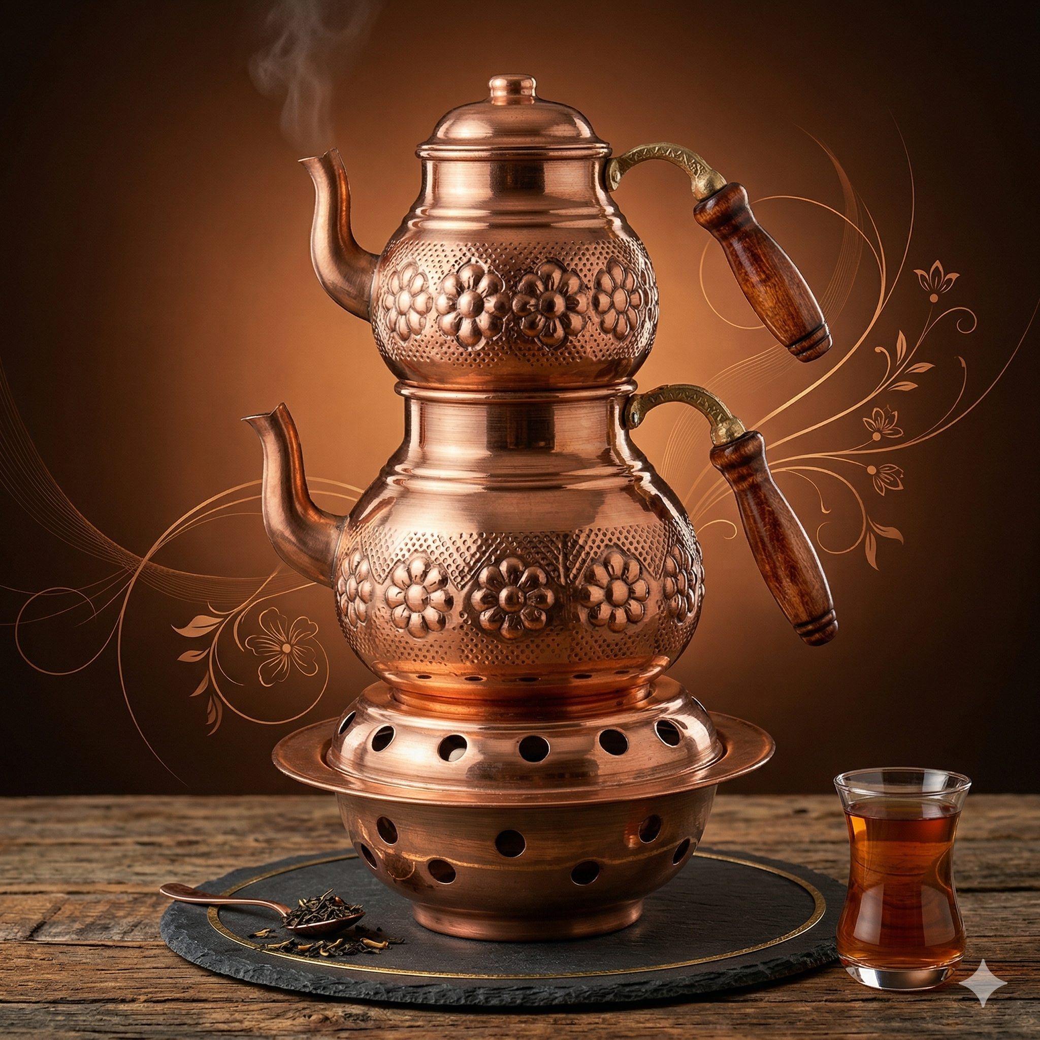 Медный Чайник для Турецкого Чая